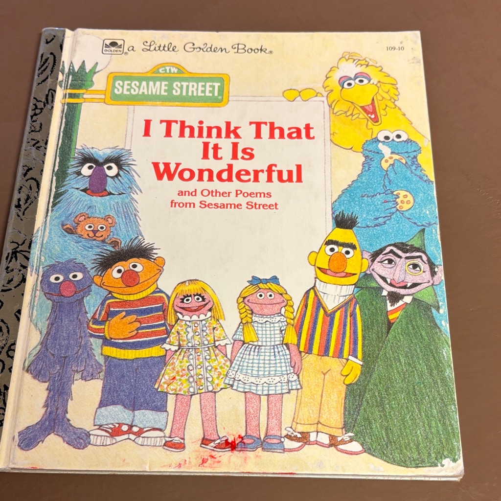 Sesame Street I Think That It Is Wonderful Book